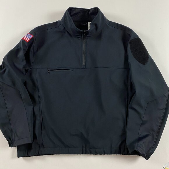 Vintage Blauer EMS Emergency Response 1/4 Zip Pullover Jacket Mens XL Black - Picture 2 of 10